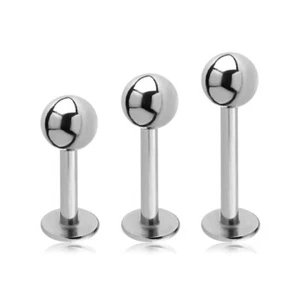 Titan Labret mit Kugel 1,2 mm Stärke Ohrpiercing Helix Tragus Piercing Stecker - Bild 1 von 12