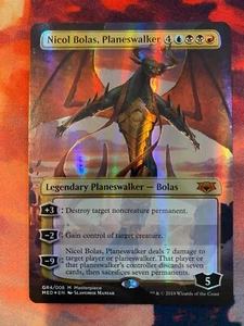 MTG Guilds of Ravnica Mythic Edition Nicol Bolas Planeswalker Borderless Foil - Picture 1 of 1