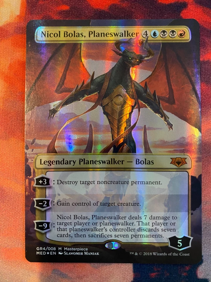 MTG Guilds of Ravnica Mythic Edition Nicol Bolas Planeswalker Borderless Foil - Image 1 of 1