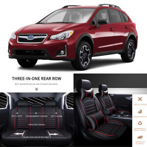 2/5 Seat Full Car Cover Front Rear Cushion Leather For Subaru Forester Crosstrek
