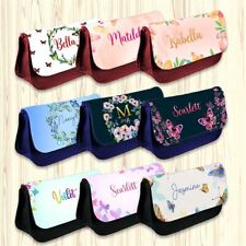 Personalised Pencil Case Butterfly Girls Boys Stationary Kids School Bag 85
