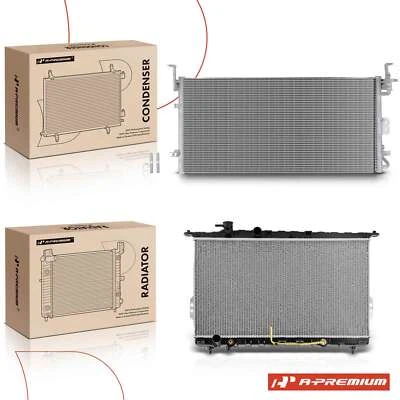 2 radiadores y condensadores de aire acondicionado nuevos para Hyundai XG300 2001 V6 3,0 L XG350 2002 V6 3,5 L Foto 1 de 4