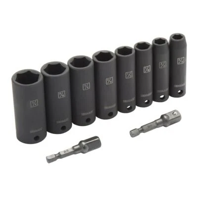 Kobalt Standard (SAE) 3/8 Drive Set 6 Point Impact Socket Set 10 Pieces - Image 1 of 4
