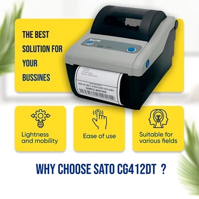SATO CG412DT Direct Thermal 4x6 Label Printer for E-commerce eBay Amazon Shopify - Image 1 of 4