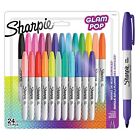 Sharpie Glam Pop Permanent Markers   Fine Point for Bold Details   Assorted Vibr