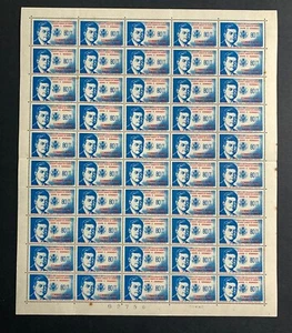 Mexiko #C262 Luftpost. 1962 John F Kennedy besucht Mexiko. Kompletter Bogen 50 Stück. MNH - Bild 1 von 3