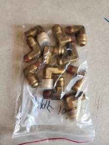 Parker Hannifin 149F-10-6 Pneumatic Brass Fitting 90° L Shape Elbow 5/8” x 3/8” - Picture 1 of 4