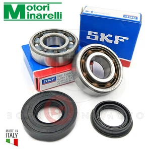 KIT CUSCINETTI + PARAOLI ALBERO MOTORE MINARELLI 2T BOOSTER SR SCARABEO F10 SKF - Foto 1 di 2