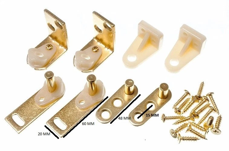 Cafe Saloon Ranch Door Gravity Pivot Swing Hinge EB Brass Plated 6 Pairs - Image 1 of 1