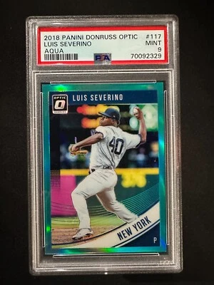 2018 Panini Donruss Optic #117 Luis Severino - Aqua /299 - PSA 9 - Image 1 of 3