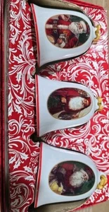 Hallmark Porcelain Christmas Santa Bells - Picture 1 of 3