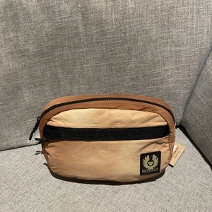 BELSTAFF RIPPLE SHELL WAISTPACK BUM BAG IN WAVE DYE AMBER BROWN RRP £125 BNWT - Picture 1 of 3