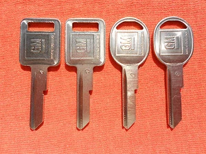 4 CHEVY GMC TRUCK KEY BLANKS 1967 1971 1975 1979 1983 1984 1985 1986 - Picture 1 of 1