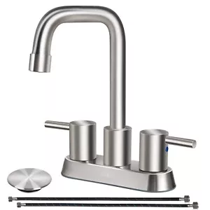 SOKA Centerset Bathroom Faucet 2 Handles 4 Inch Commercial Hand Sink Touch Fa... - Picture 1 of 10