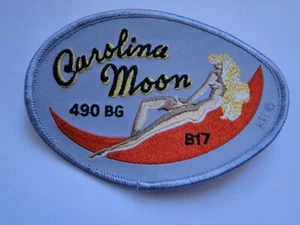 Aufnäher der  USAF  B17 Bombergeschwader 490   Carolina Moon   ca 11 cm - Bild 1 von 1