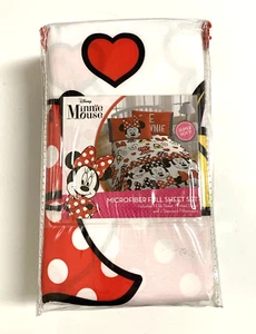 New 4 pc Disney Minnie Mouse Red & White Full Size Bed Sheet Set Microfiber - Picture 1 of 5