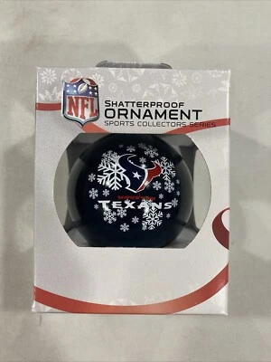 Houston Texans Football NFL Round Shatterproof Christmas Tree Ornament Boxed - Image 1 of 4