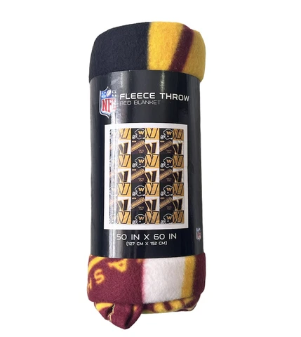 Washington Commanders Football NFL 50 x 60 Fleece Blanket Throw Couch Red Yellow Cover