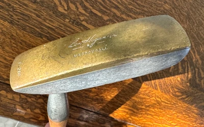 Ben Hogan MacDougall P-208 eje de madera putter cuero empuñaduras de muesca de pulgar opuestas! Foto 1 de 4