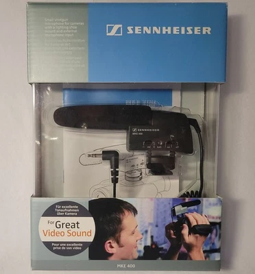 Micrófono de escopeta con montaje en cámara Sennheiser MKE 400 usado Foto 1 de 4