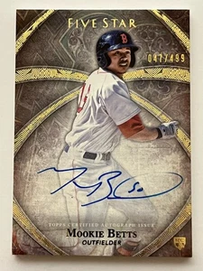 2014 Topps Five Star - Autogramme Mookie Betts #FSA-MBE /499 (AU, RC) - Bild 1 von 11