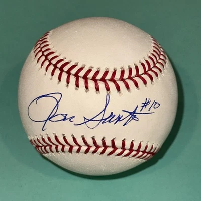 RON SANTO (Cubs) Signed Official MLB Baseball JSA COA & #10 Inscr - Image 1 of 4