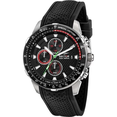 Orologio Uomo SECTOR ADV2500 R3271643003 Chrono Silicone Nero MOTO GP Morbidelli - Immagine 1 di 4