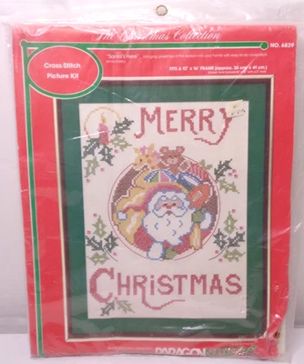 Kit de imágenes de punto de cruz de Navidad Paragon Needlecraft "Santa's Here" 6839 1983 Foto 1 de 4