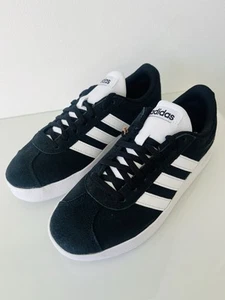 Adidas VL Court 2.0 Trainers Size 4 Brand New Black/White Skateboarding - Picture 1 of 10