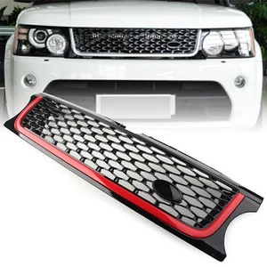 Parrilla parrilla frontal negra roja para Range Rover Sport 2010 2011-2013 - Imagen 1 de 9