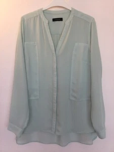 Marks & Spencer Autograph Lovely Pastel Green Long Sleeve Blouse Size 12 - Picture 1 of 14