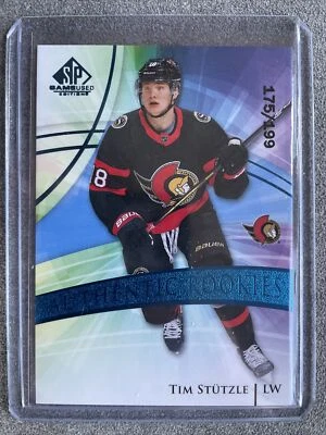 2020-21 Upper Deck SP Game Used TIM STÜTZLE AUTHENTIC ROOKIES BLUE BURST /199 - Image 1 of 2