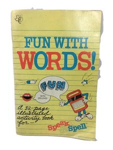 Fun with Words!  An activity book for Speak & Spell Texas Instruments - Picture 1 of 12