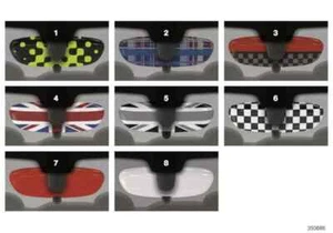 NEW MINI F54 F55 F56 F57 F60 INTERIOR MIRROR COVER WHITE 51162353717 - Picture 1 of 3