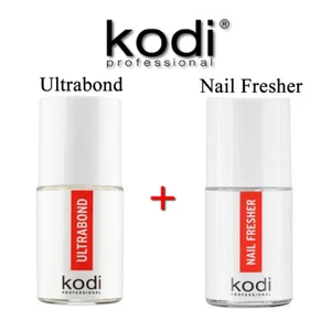 BIG SIZE! Ultrabond 15ml. + Nail Fresher 15ml. Kodi Professional Gel LED/UV