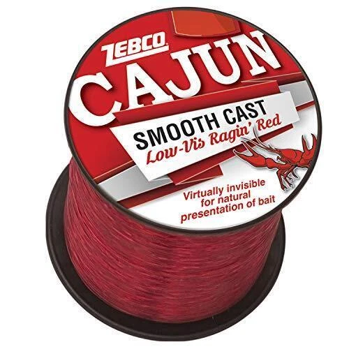 Zebco Cajun Smooth Cast Monofilament Fishing Line, Low-Vis Ragin’ Red Quarter   - Image 1 of 1