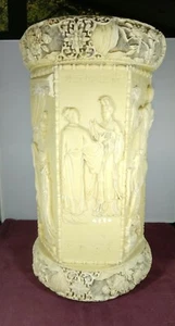 Asiatische Speckstein / Kunststein Vase sechseckig / rund  - Bild 1 von 9