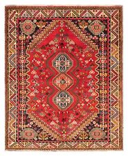 Hand-Knotted Geometric Carpet 6'9" x 8'3" Traditional Wool Area Rug