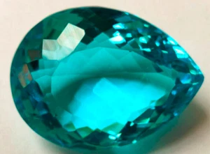 138.90 CT AAA+ Large Blue Swiss Topaz Pear Cut Loose Gemstone Gift For Women/Her - Picture 1 of 6