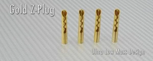Nerve Audio Gold Ultra Low Mass BFA Banana Z-plug Connector DIY Set of 4 Plugs - Picture 1 of 2