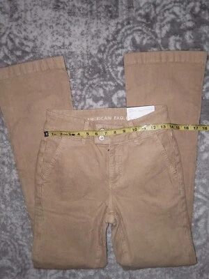 Pantalones de pana elásticos American Eagle tiro alto talla 2 (26W) nuevos con etiquetas Foto 1 de 4