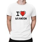 I love Brandon Bicolor Heart T-Shirt