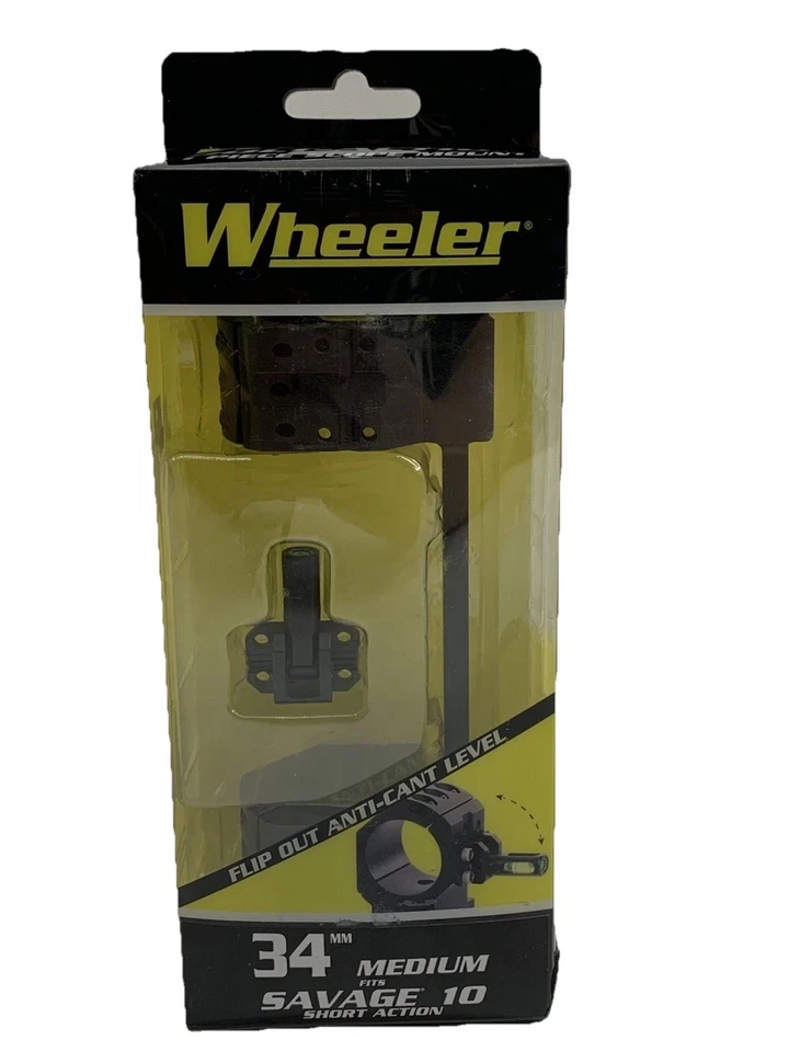 Wheeler 1-Piece Scope Mount 34 mm Medium fits Savage 10 Short Action Anti-Cant L