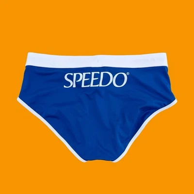 Speedo Men blue  Retro old school swim Brief swimwear size 30 34 36 - Image 1 of 4
