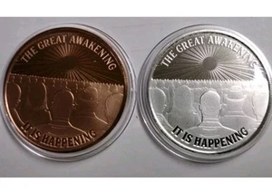 RARE Trump 1 Oz .999 Silver Round THE GREAT AWAKENING, IT'S HAPPENING Ltd To 250 - Picture 1 of 8
