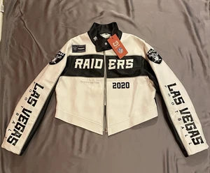 Las Vegas Raiders  Ultra Game NFL Cropped PU Leather NWT - Picture 1 of 3