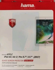 hama Premium Display-Schutzglas für Apple iPad Pro 9.7" 2017 iPad Air, Air 2 - Bild 1 von 2