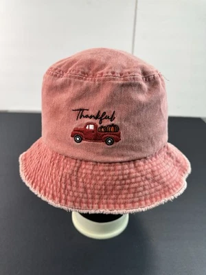 SOMBRERO CUBO BORDADO NARANJA QUEMADO CALABAZA OTOÑO AGRADECIDO DAVID AND YOUNG Foto 1 de 4