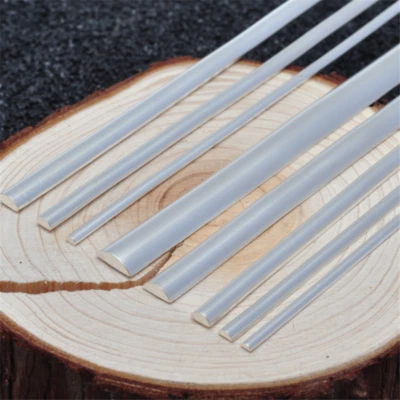 Anillo de plata esterlina medio redondo alambre plata 925 ancho en blanco 3 mm 4 mm longitud 100 mm Foto 1 de 3