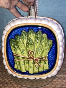 Ceramic Asparagus Mold Wall Hanging Gailstyn-Sutton Hand Painted Kitchenware - Picture 1 of 10